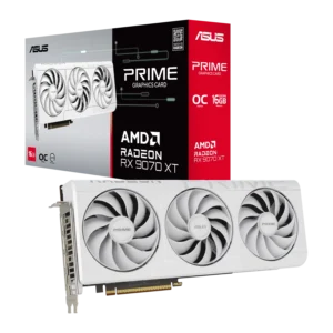 Placa de Video ASUS AMD Radeon PRIME RX9070XT O16G WHITE