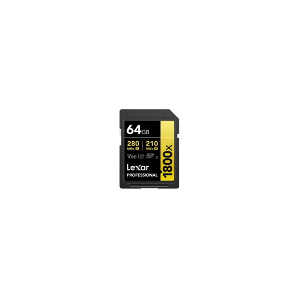 Tarjeta SDXC Lexar 1800X 64GB UHS-II C10