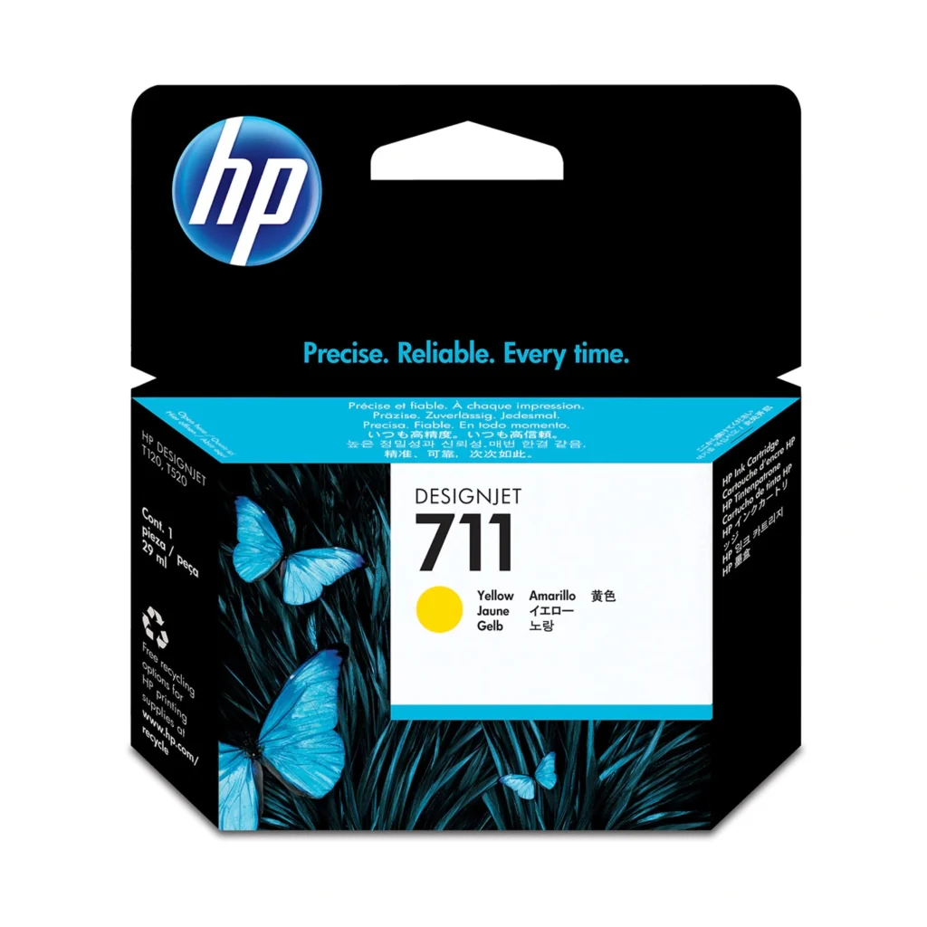 Cartucho de Tinta Plotter HP 711 Amarilla