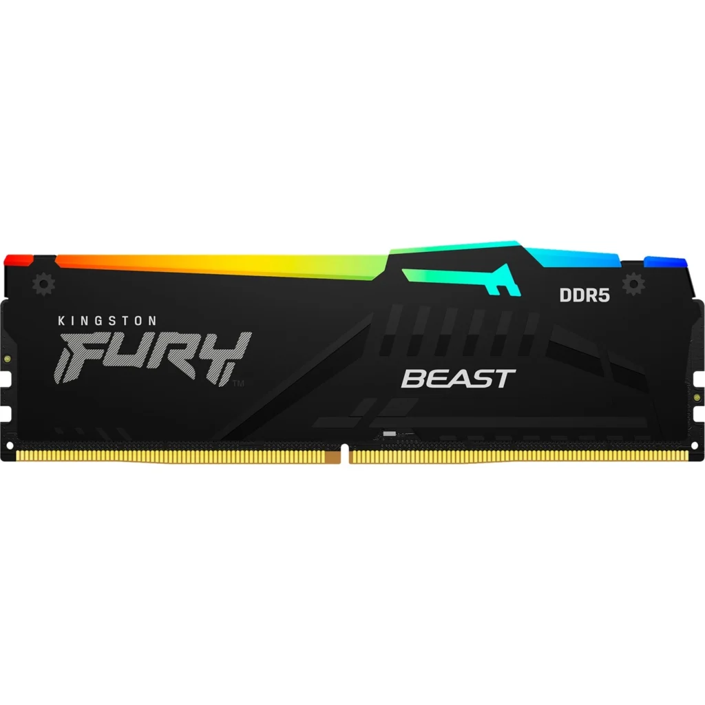 Memoria Ram UDIMM KINGSTON Fury Beast 16GB DDR5 6000MHz Negro RGB CL36 1.35V