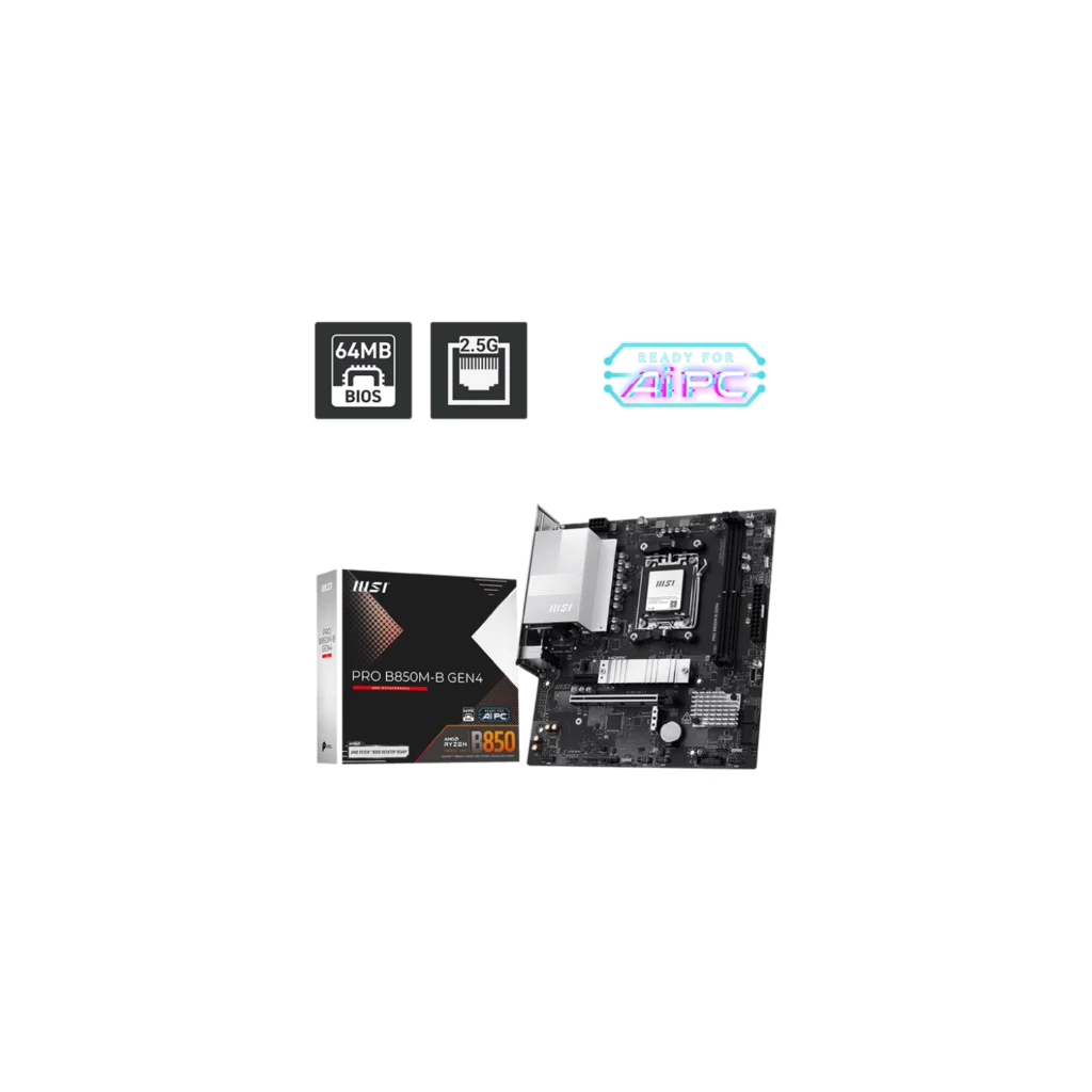 Motherboard MSI PRO B850M-B GEN4 AM5 DDR5