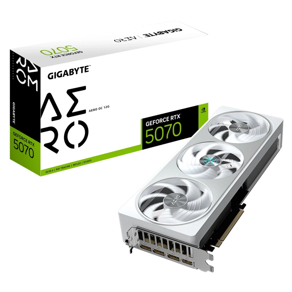 Placa de Video GIGABYTE NVIDIA GeForce RTX 5070 AERO OC 12G