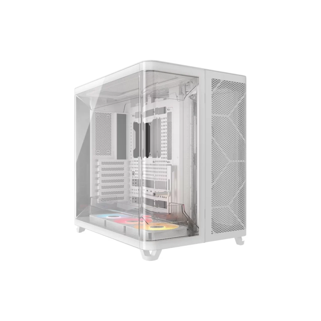 Gabinete CORSAIR ARGB AIR 5400 RS-R Mid Tower con triple cámara Blanco