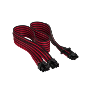 Cable con fundas individuales PCIe Gen 5 12V-2x6 de 600 W y 12 4 patillas con funda individual, Type 4, ROJO/NEGRO