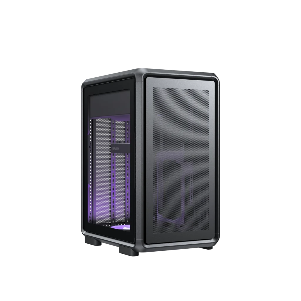 Gabinete Cooler Master MasterFrame 400 Mid Tower Tempered Glass Black s/Fuente