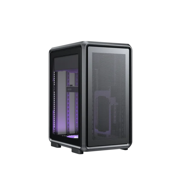 Gabinete Cooler Master MasterFrame 400 Mid Tower Tempered Glass Black s/Fuente