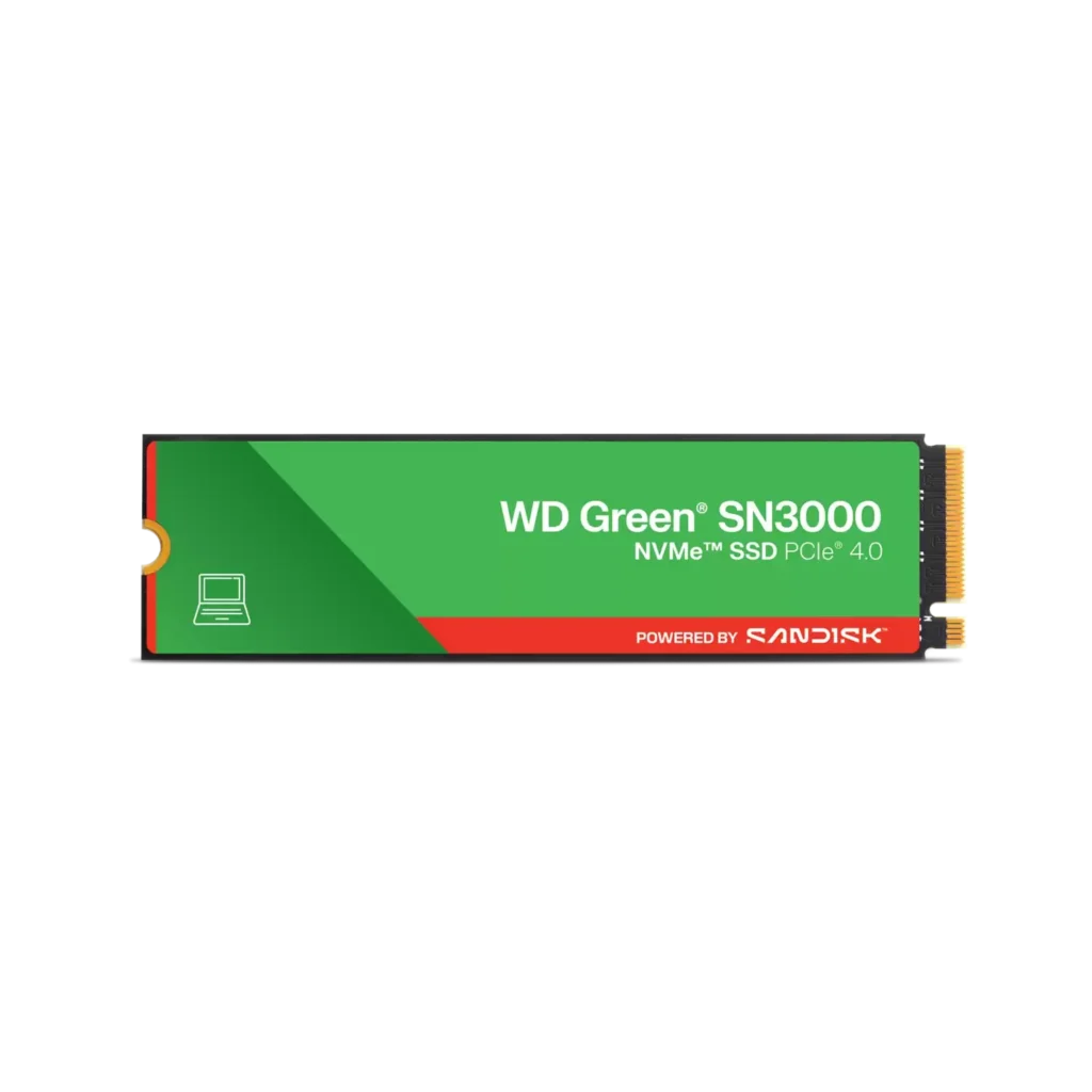 Disco Interno SSD WD Green SN3000 1TB M.2 2280 NVMe PCIe 4.0 5000MB/s